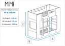 Łóżko dziecięce MIMI piętrowe 90x200 plus materac ASVANG i AGOTNES