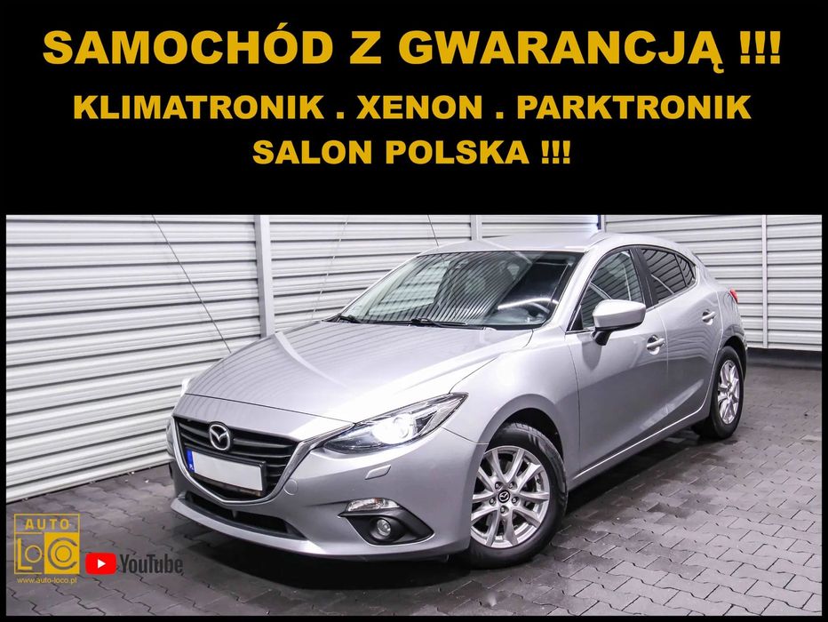 Mazda 3 Salon POLSKA + SERWIS + 100% BEZWYPADKOWY + Parktronik + Xenon !!!