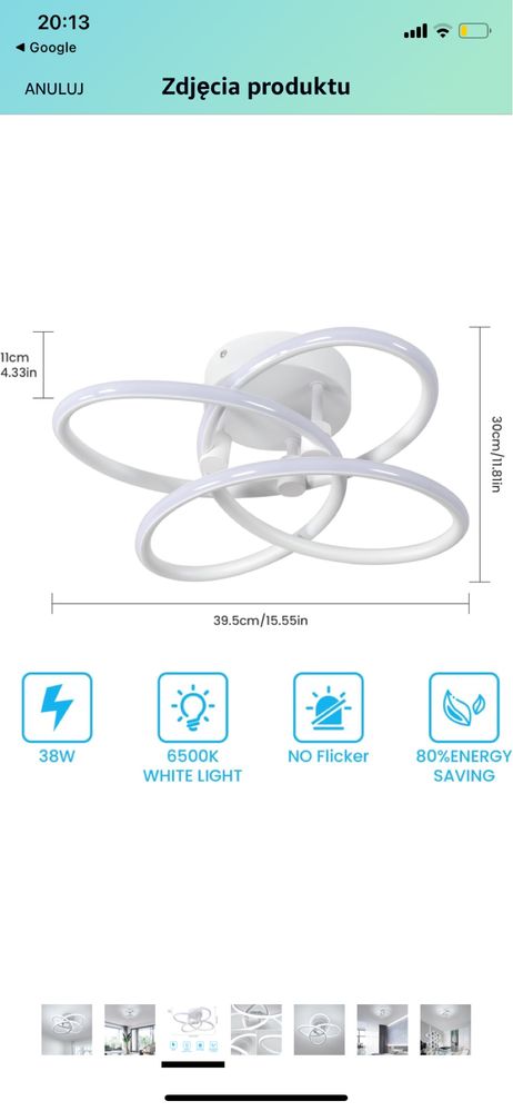 2xLampa sufitowa led