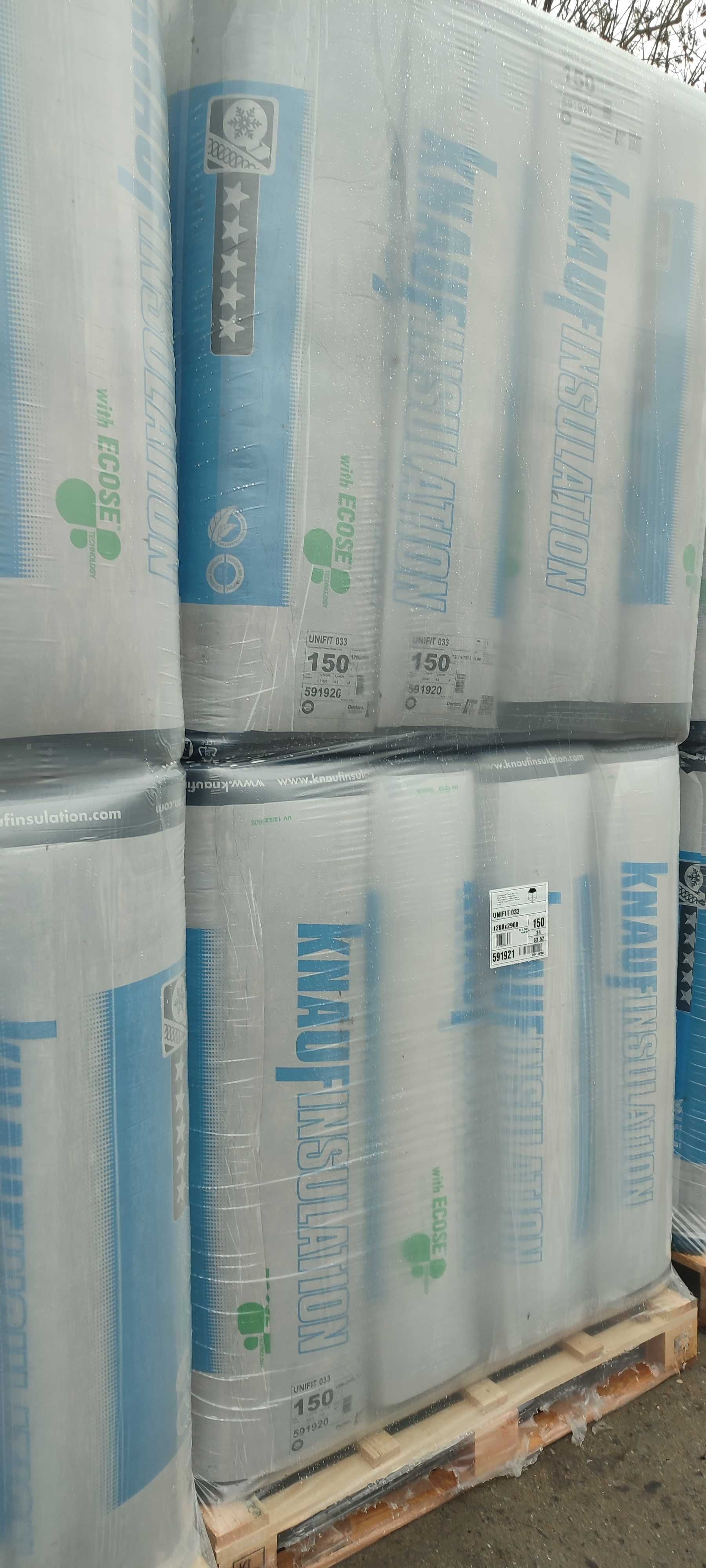 Wełna mineralna Knauf Unifit 035-100 mm do izolacji poddasza
