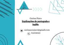Explicações de português e inglês