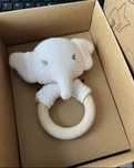 Brinquedo bebe elefante rosa em croche