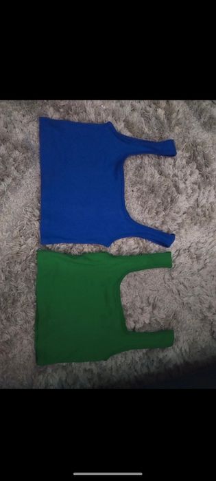 Crop topy Sinsay niebieskj zielony XS S