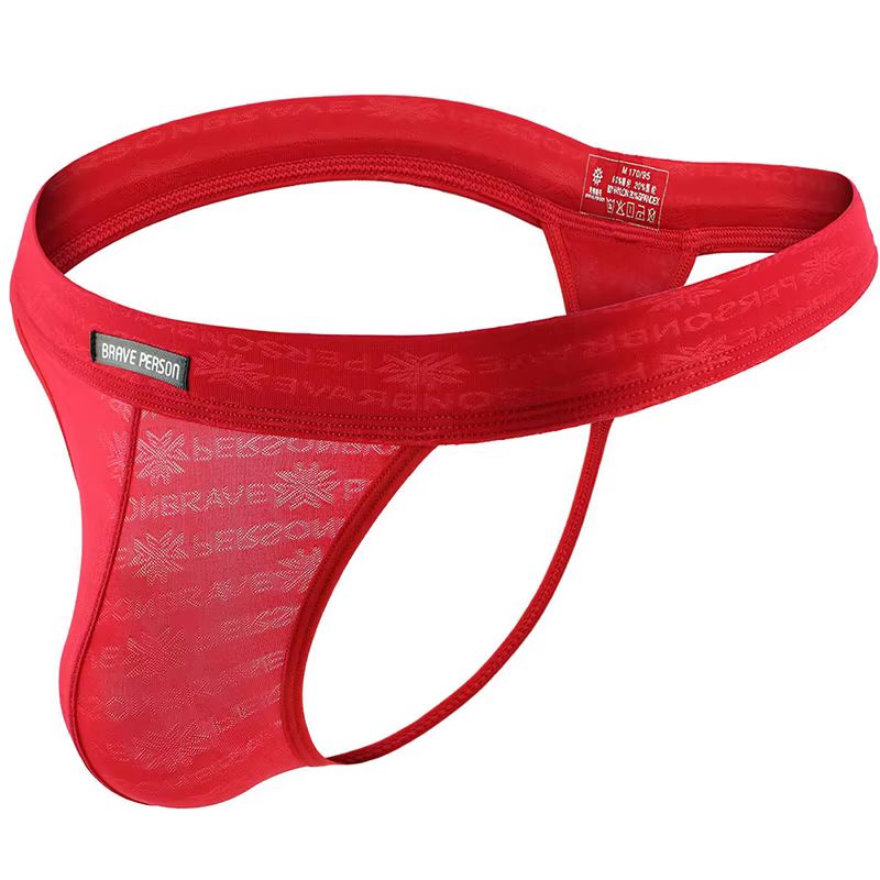 Męskie przeźroczyste stringi Brave Person - XL
