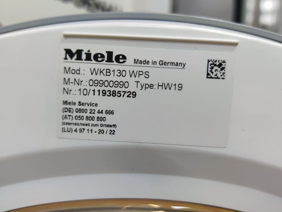 Пральна машина Miele™WKB130WPS. Made in Germany.