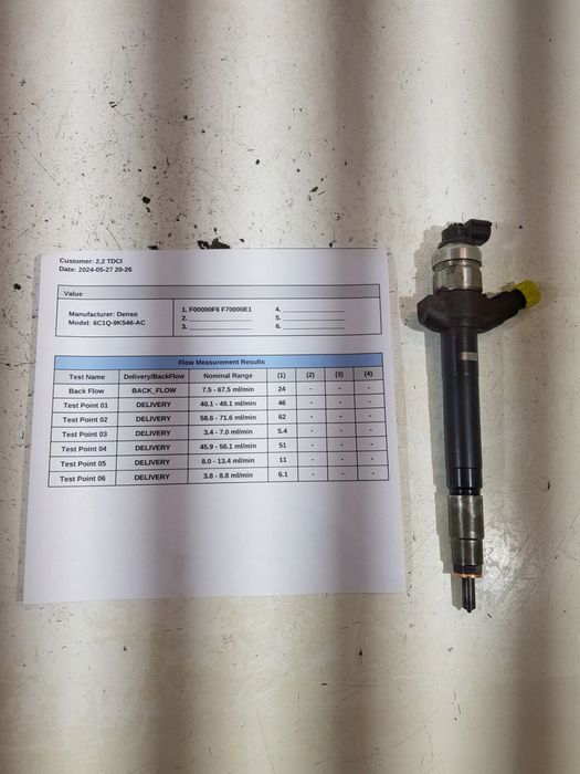 WTRYSKIWACZ 6C1Q-9K546-AC FORD TRANSIT BOXER JUMPER DUCATO 2.2 TDCI