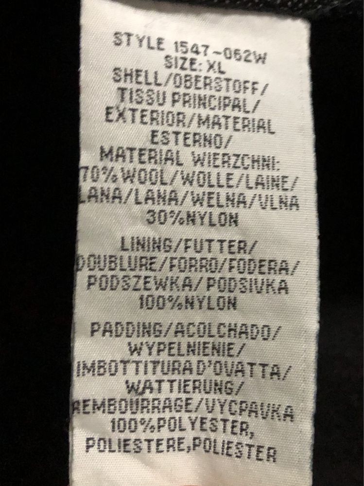 Czarny wełniany zimowy plasscz meski dwurzedowy bosmanka na wiosnę XL