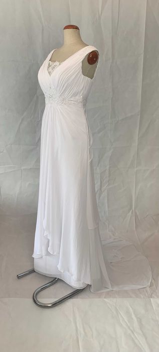 Prosta nowa suknia ślubna 40/42 L/XL Empire gorset cywilny poprawiny