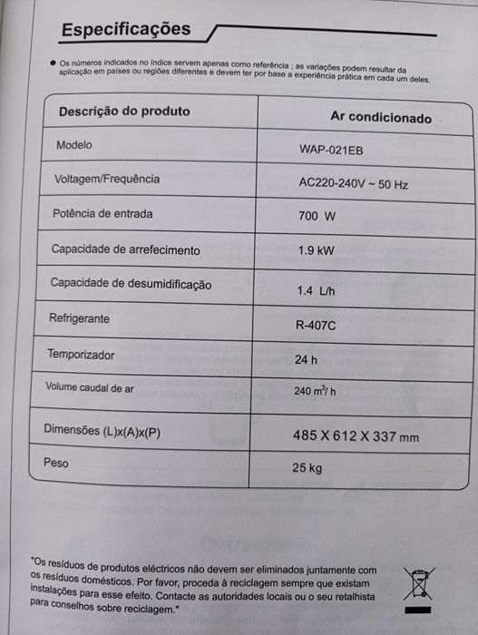 Ar condicionado usado
