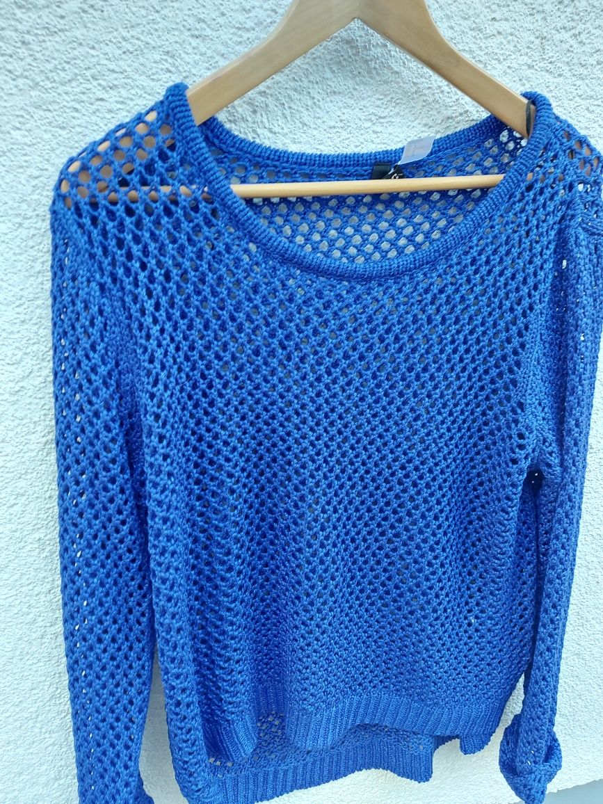 Sweter granatowy H&M rozmiar M/L