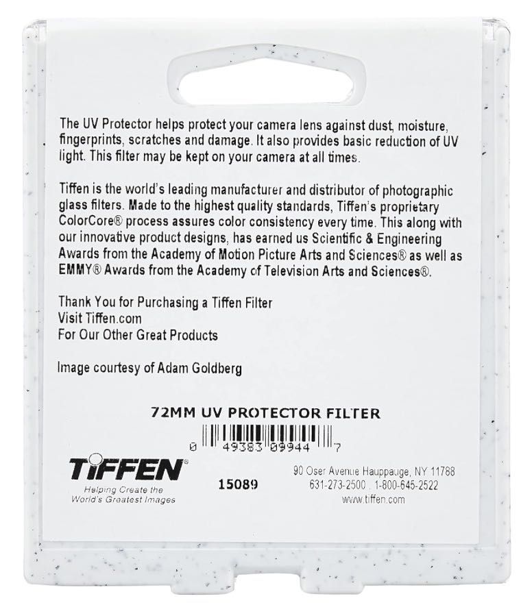 TIFFEN UV Protector 72 mm светофильтр фотофильтр Canon Nikon Sony