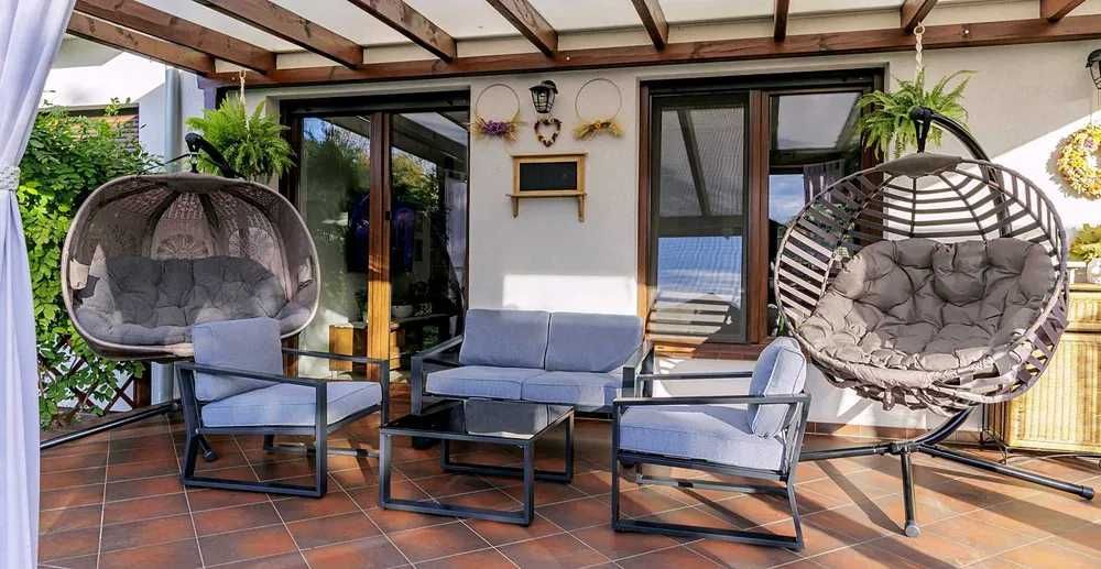 Huśtawka Bujak Kokon Hamak Fotel Wiszący ogrodowy, taras balkon