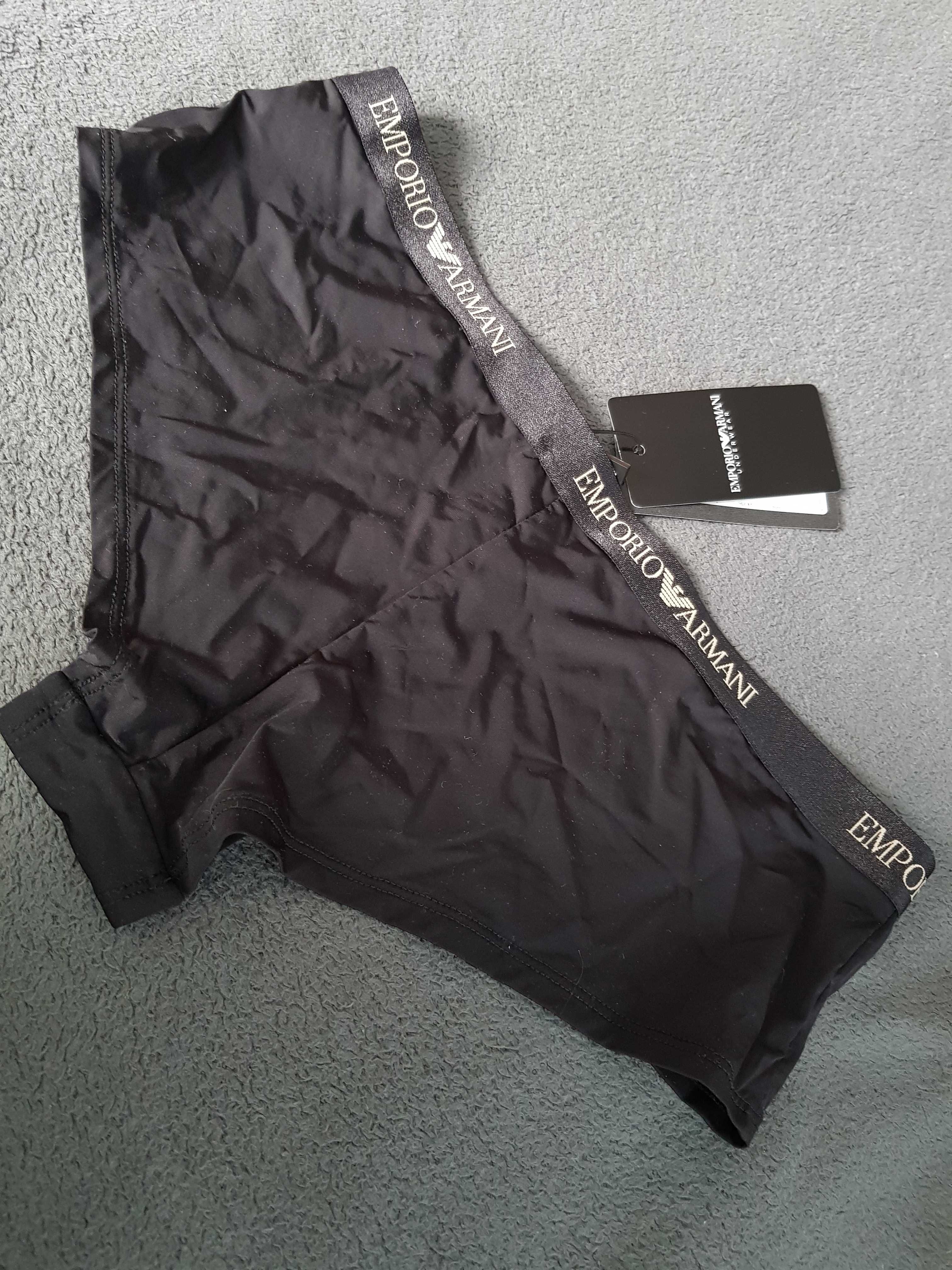 M Emporio Armani Underwear figi mikrofibra  nowe z metką czarne złote