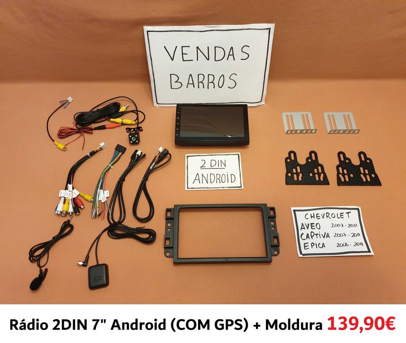 (NOVO) Rádio 2DIN • CHEVROLET • Aveo • Captiva • Epica • Android GPS
