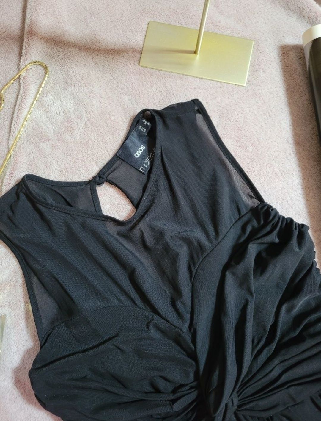 Святкова фатінова asos сукня чорна жіноча чёрное платье беременных ваг