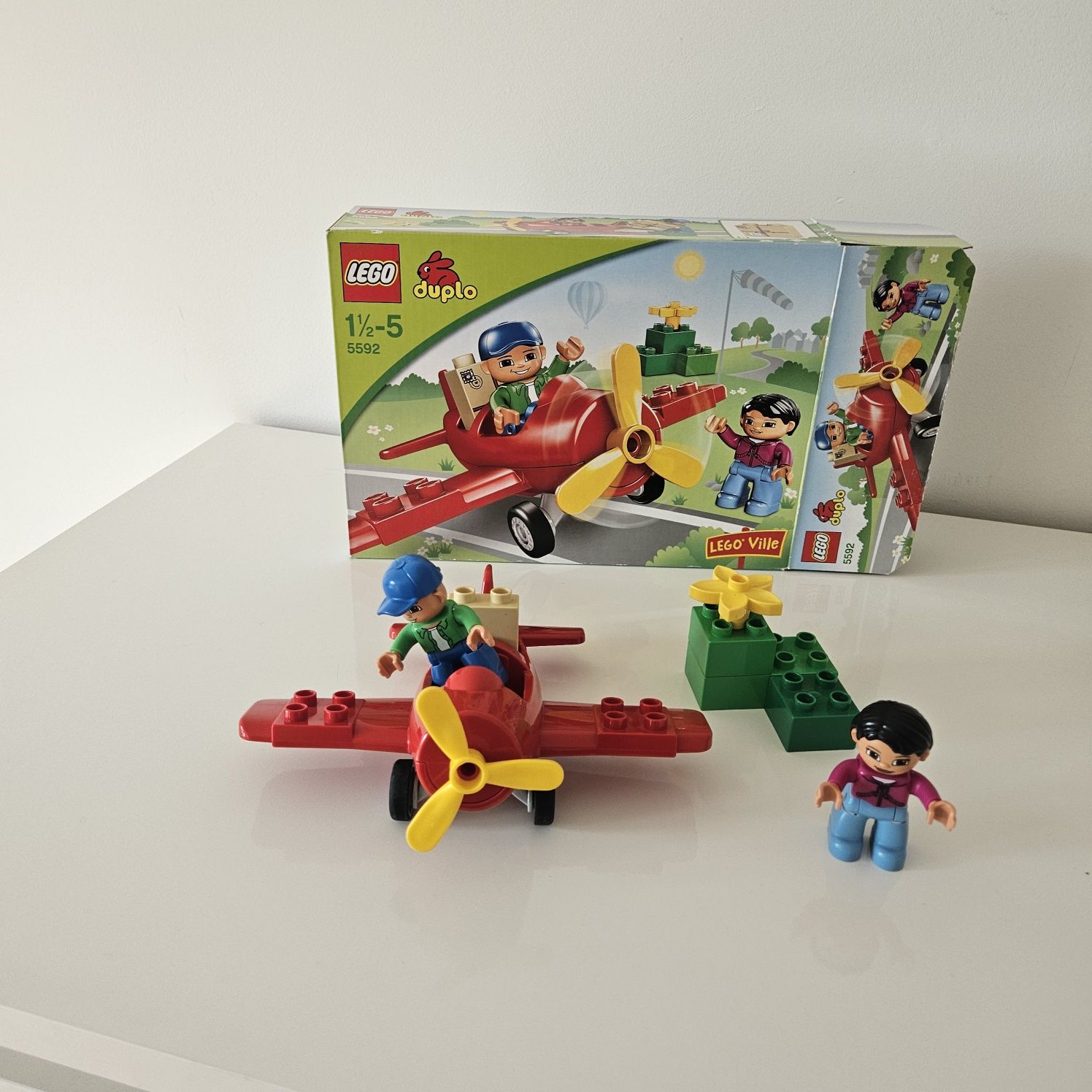Lego duplo, samolot z opakowaniem