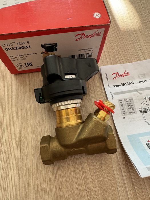 Ręczny zawór równoważący LENO MSV-B 003Z4031.