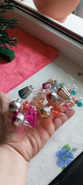 Раритетная Мини ёлочка СССР 32 см с игрушками