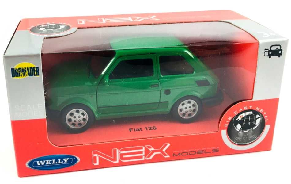 Fiat 126p model WELLY PRL 1:34 maluch zielony