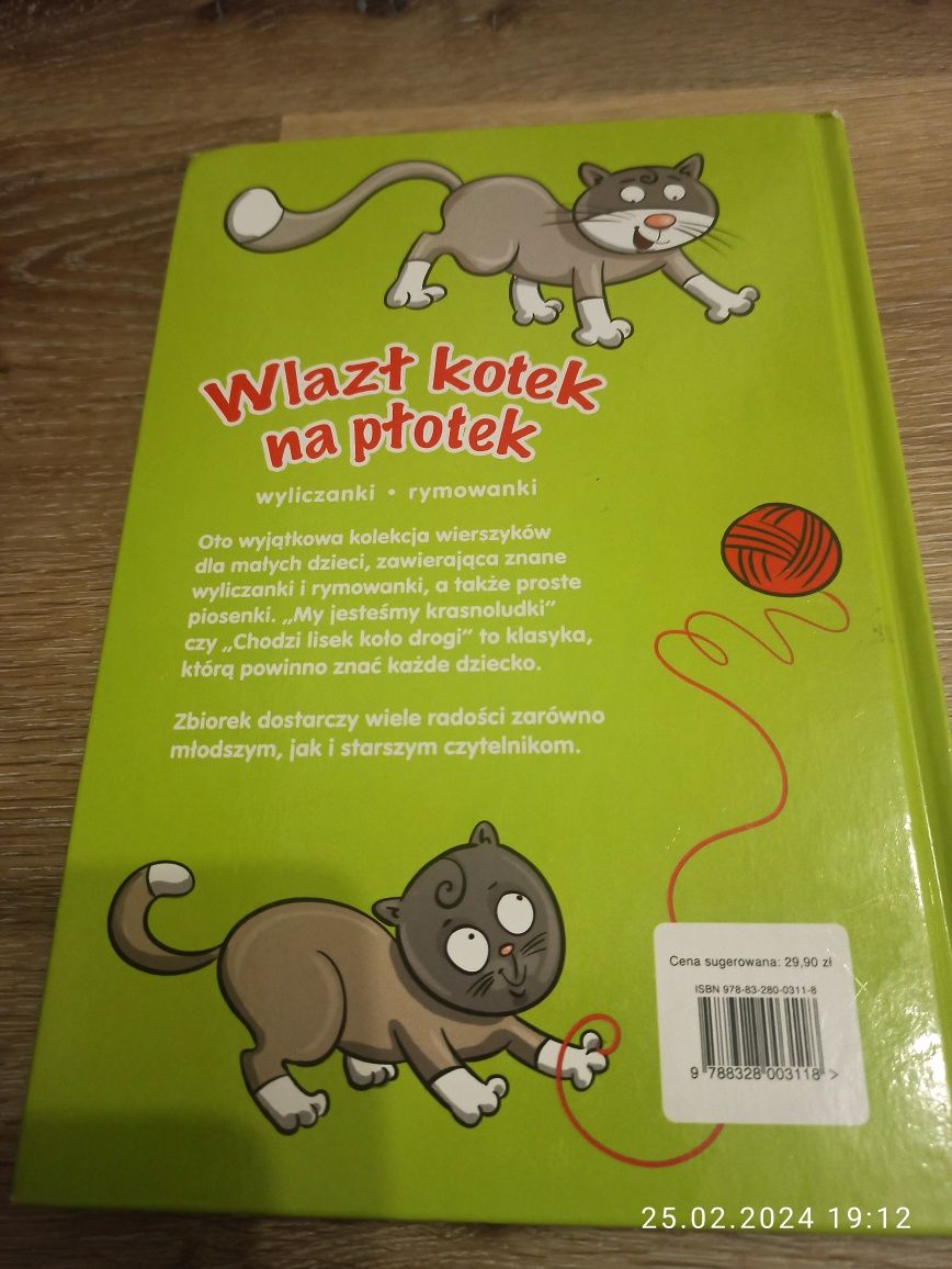 Książka wlazł kotek na płotek Rymowanki