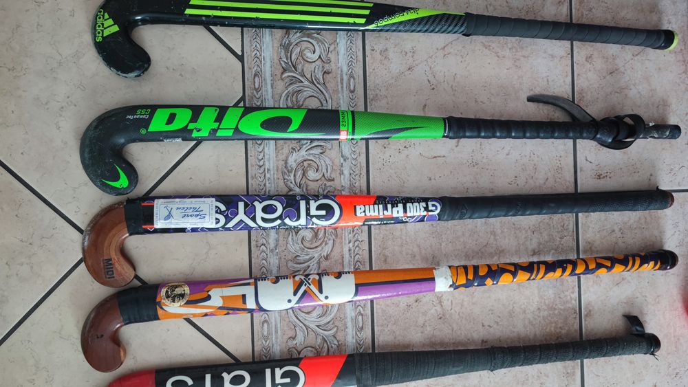 10x kij drewniany do hokeja na trawie + 2x torba