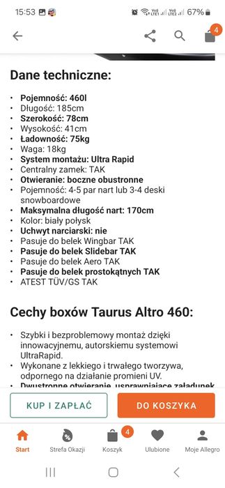 Box Taurus Altro 460 dwustronny