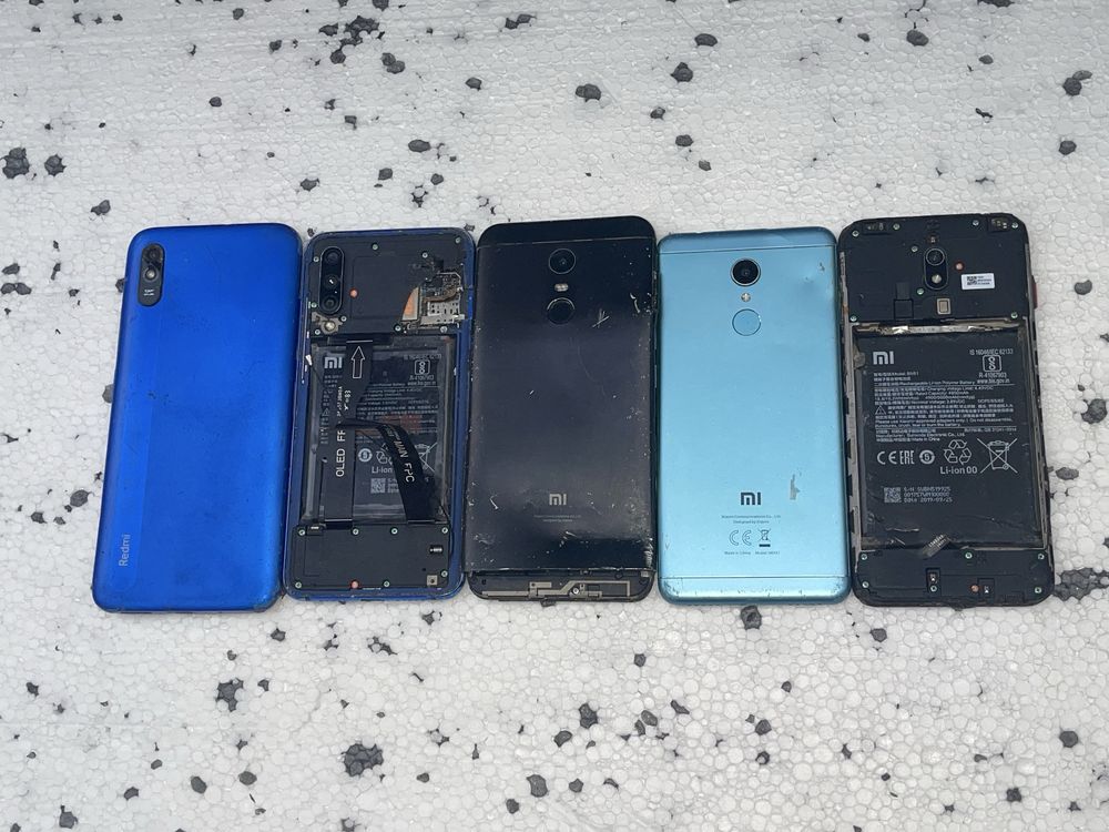 Xiaomi telefony uszkodzone dawcy części 5 szt Note 4 Redmi 9A 8A MI 9