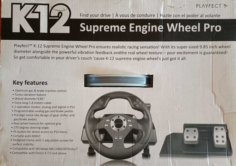 Volante e pedais PlayFect Professional Gaming