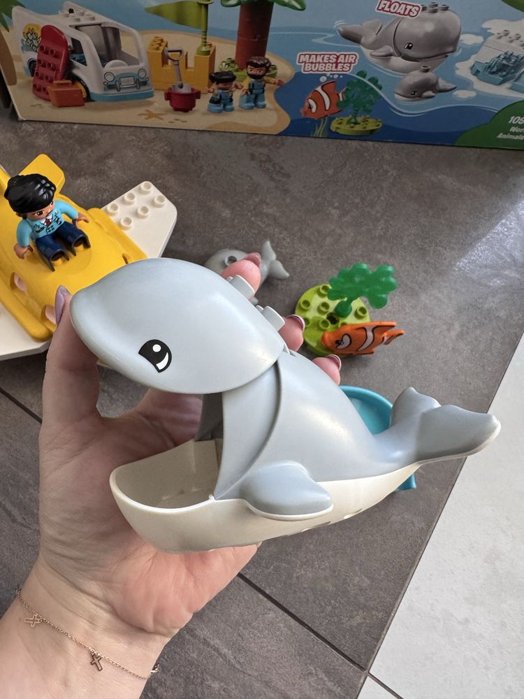 Lego duplo biegun Antarktyda 10907 wieloryb samolot figurki klocki zoo