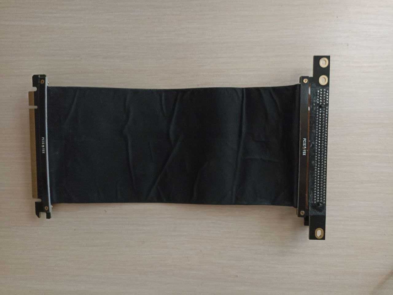 Райзер шлейфовый  PCI-E 16х to16х с адаптером 90 град