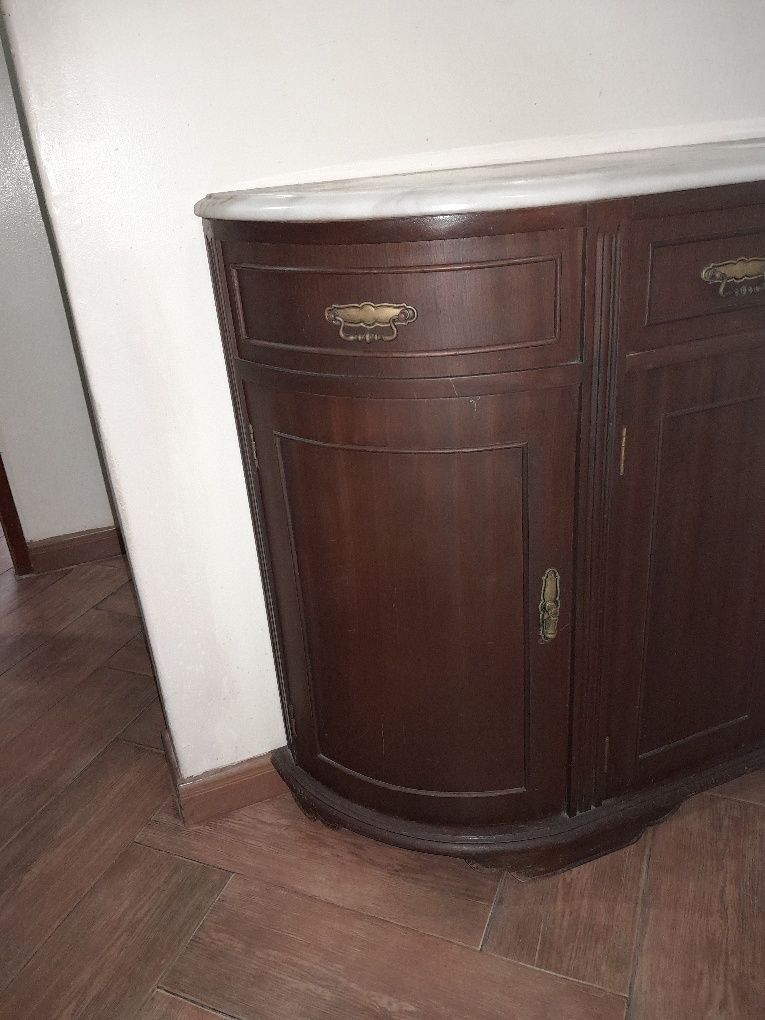 Móvel sapateira com pedra mármore