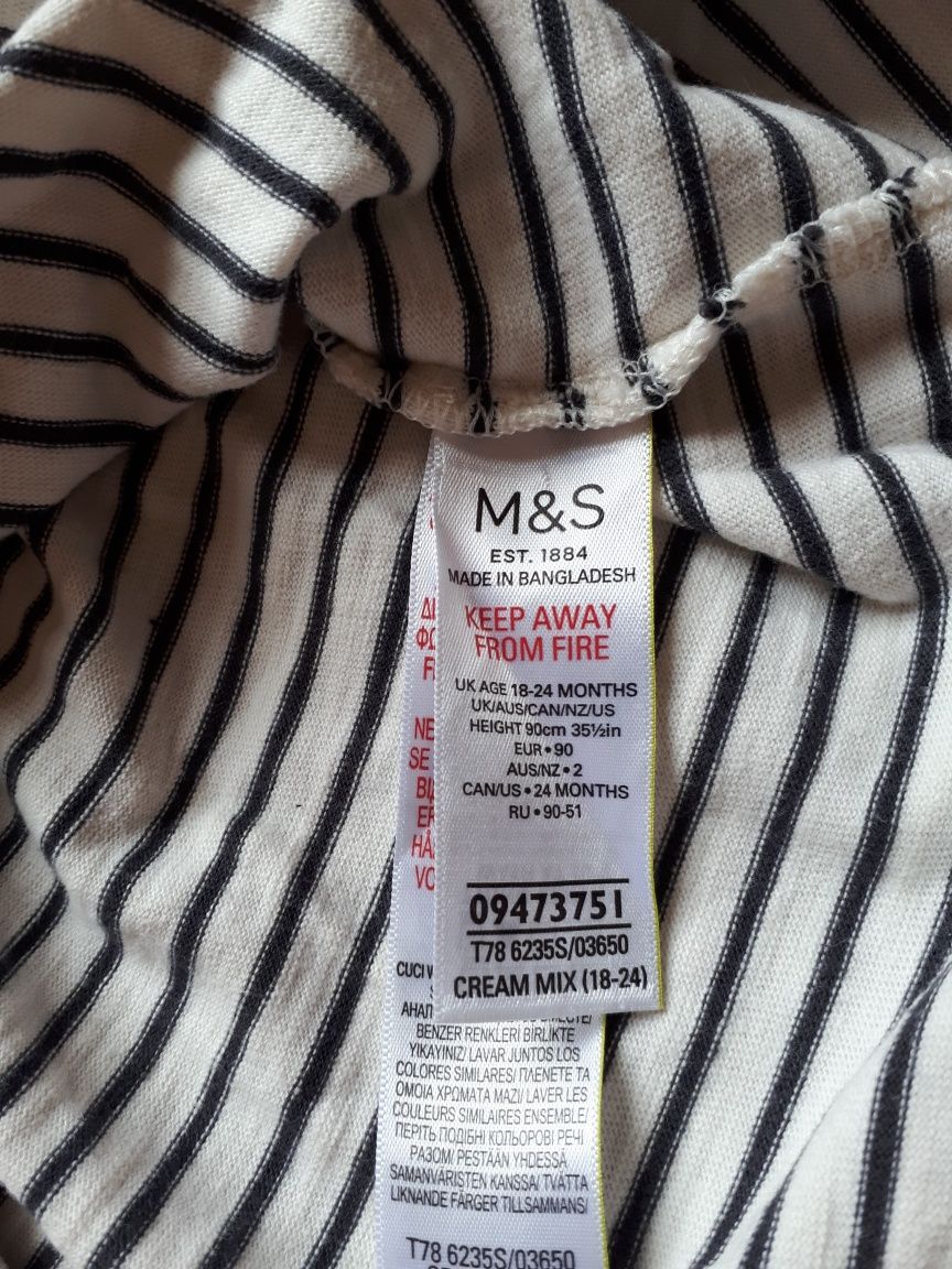 Детское трикотажное платье Marks & Spencer 90