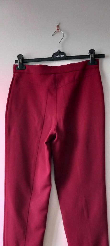 bordowe damskie spodnie M 38