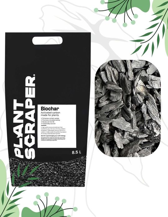 Biochar 8,5 L – ekologiczny węgiel drzewny do gleby, poprawa struktury