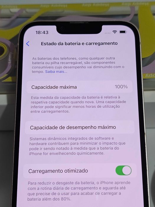 Iphone 13 128Gb. 100% Bateria. Excelente.  Tudo de origem.