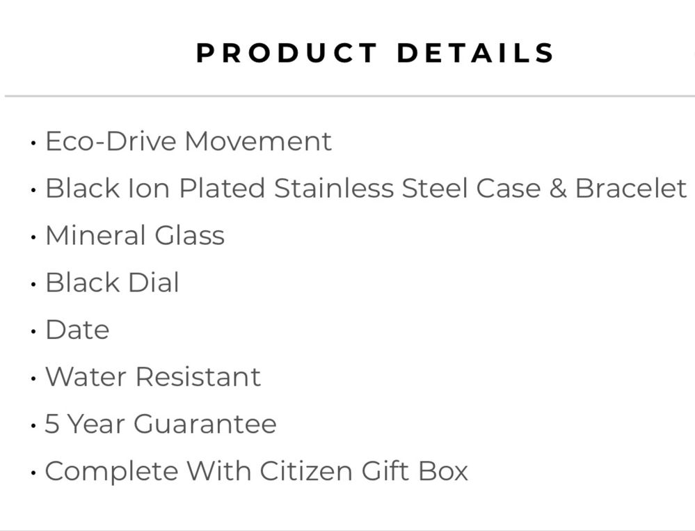 CITIZEN Gent's Ion Plated Steel Watch CA4184-81E Eco-Drive