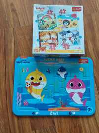 Puzzle dziecięce baby shark+trefliki