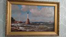 картины маслом  Кижи и Севастополь, фото картины на дереве,
