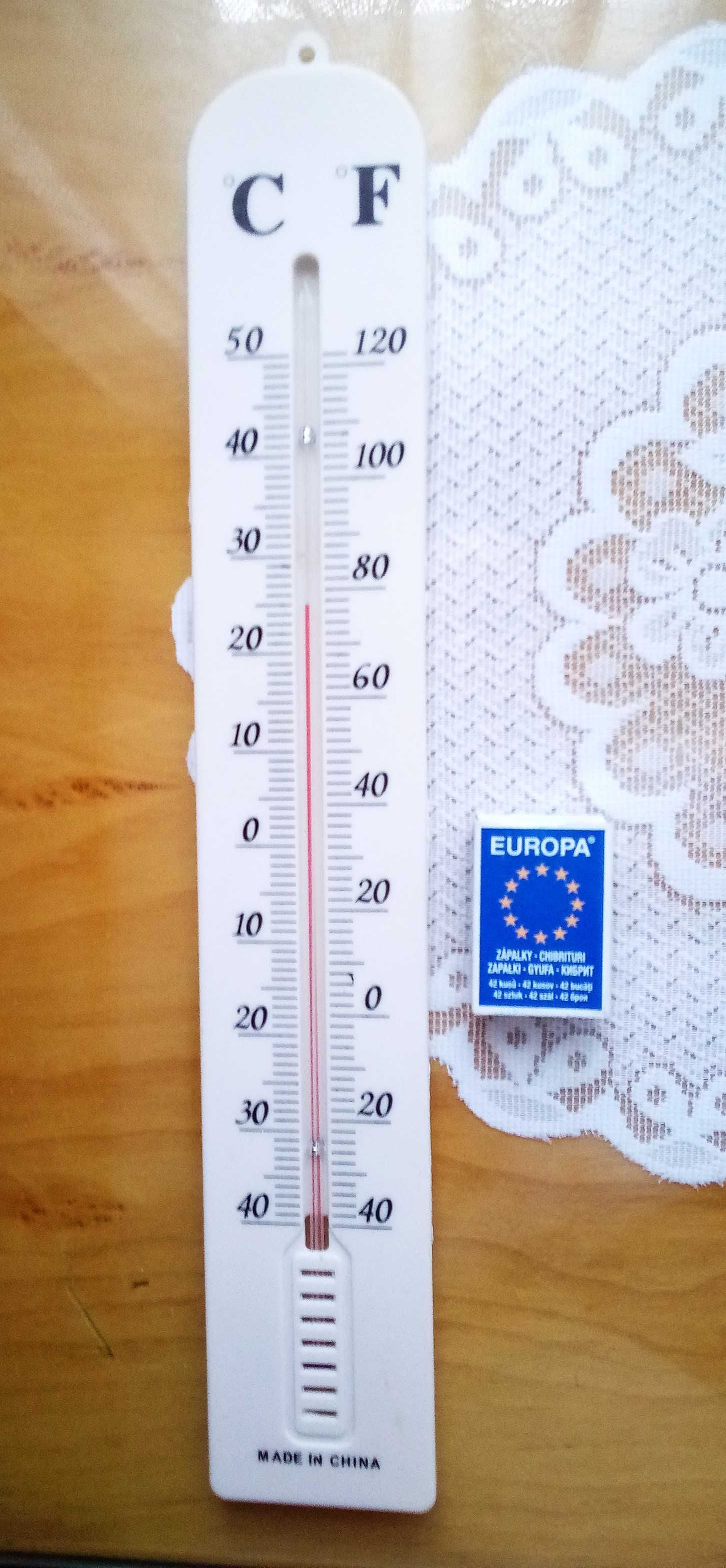 Termometr -40 +50 oC, skala F, 39,5 x 6 cm, zewnętrzny / wewnętrzny