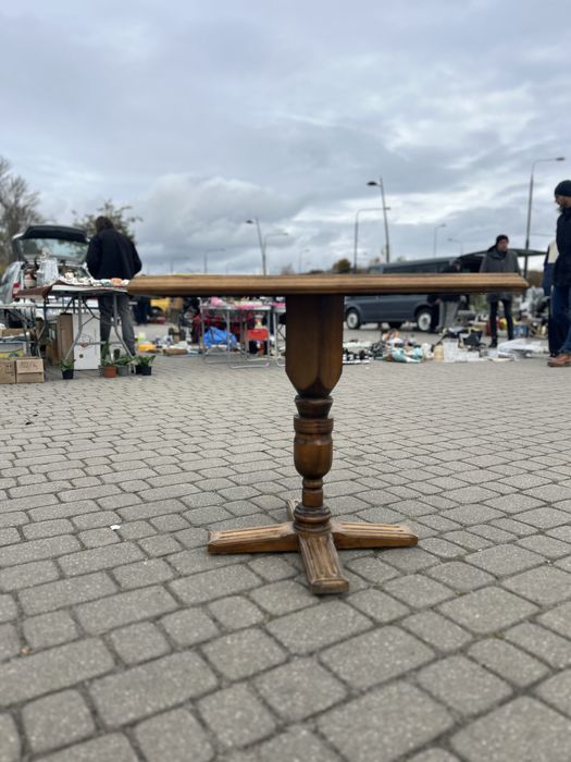 Antyczny stół z drewna dębowego z końca 19 wieku - unikat piękny ideał