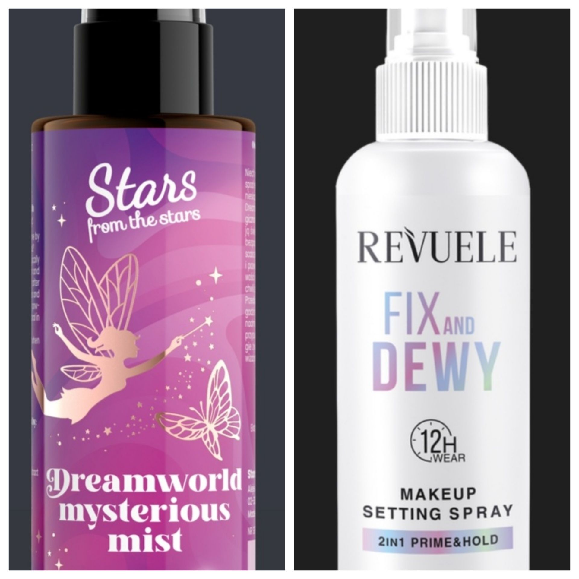 Utrwalacz makijażu fixer Stars From The Stars i Revuele Fix and Dewy