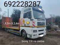 Pomoc drogowa, laweta niskopodwozie wywrotka  transport maszyn