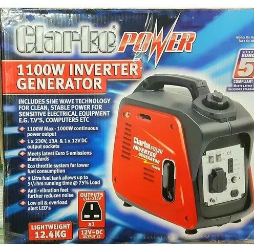 Генератор інверторний  Clarke Power IG1200D-1100w в наявності