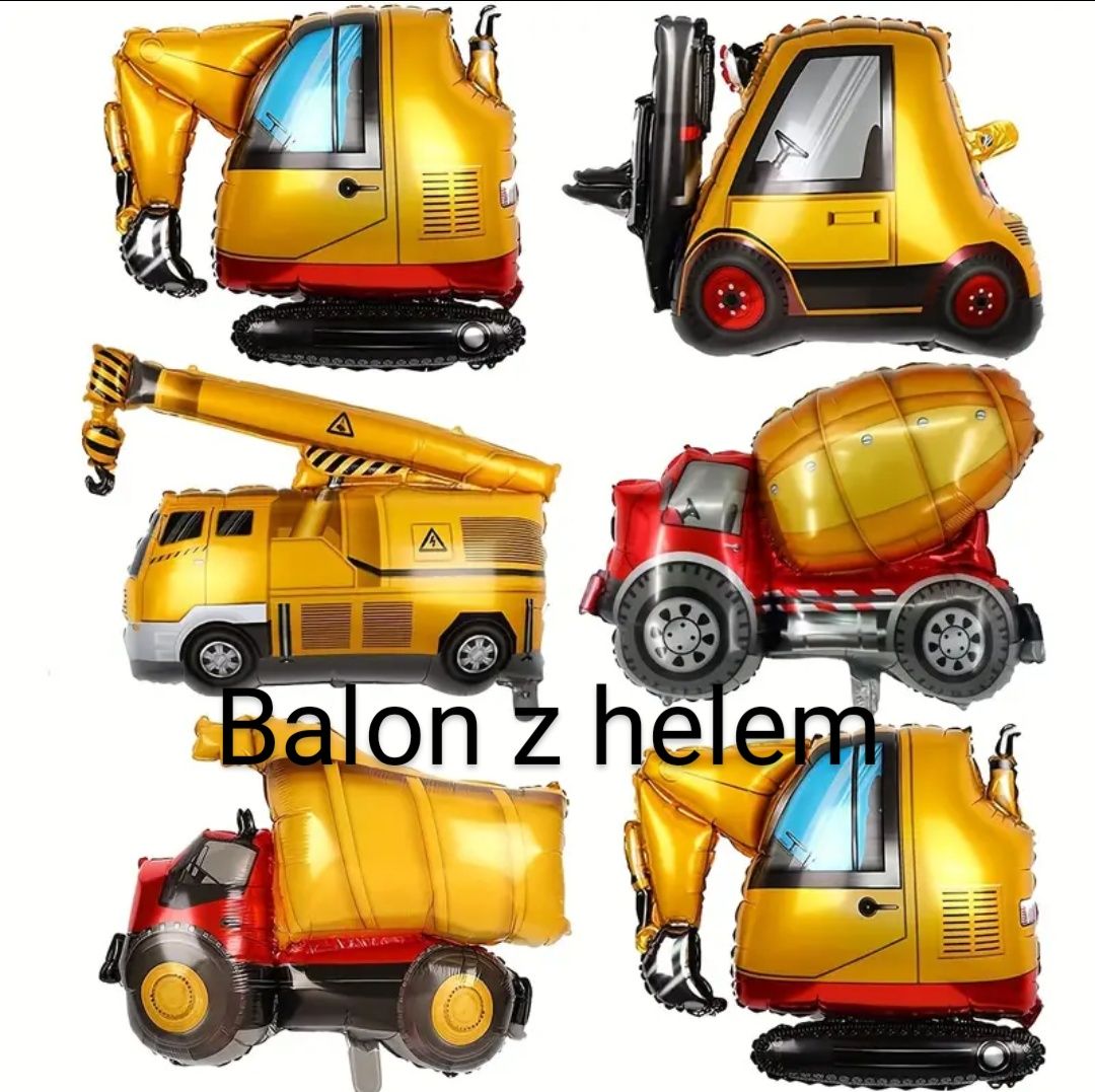 Koparka dźwig betoniarka hel balon