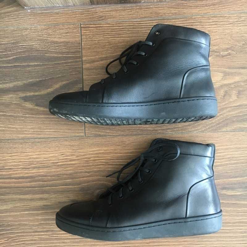 Buty Kenneth Cole za kostkę skórzane czarne damskie 37,5