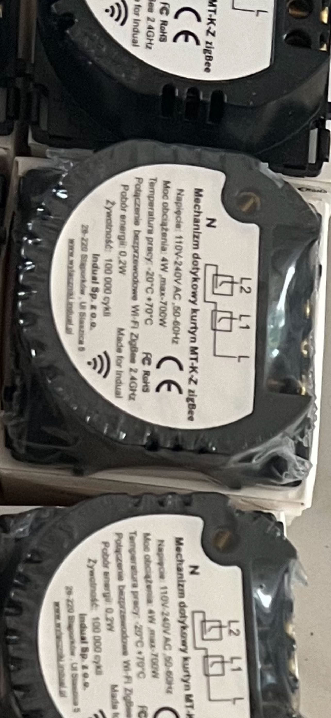 Włącznik dotykowy do rolet plus bramka ZigBee