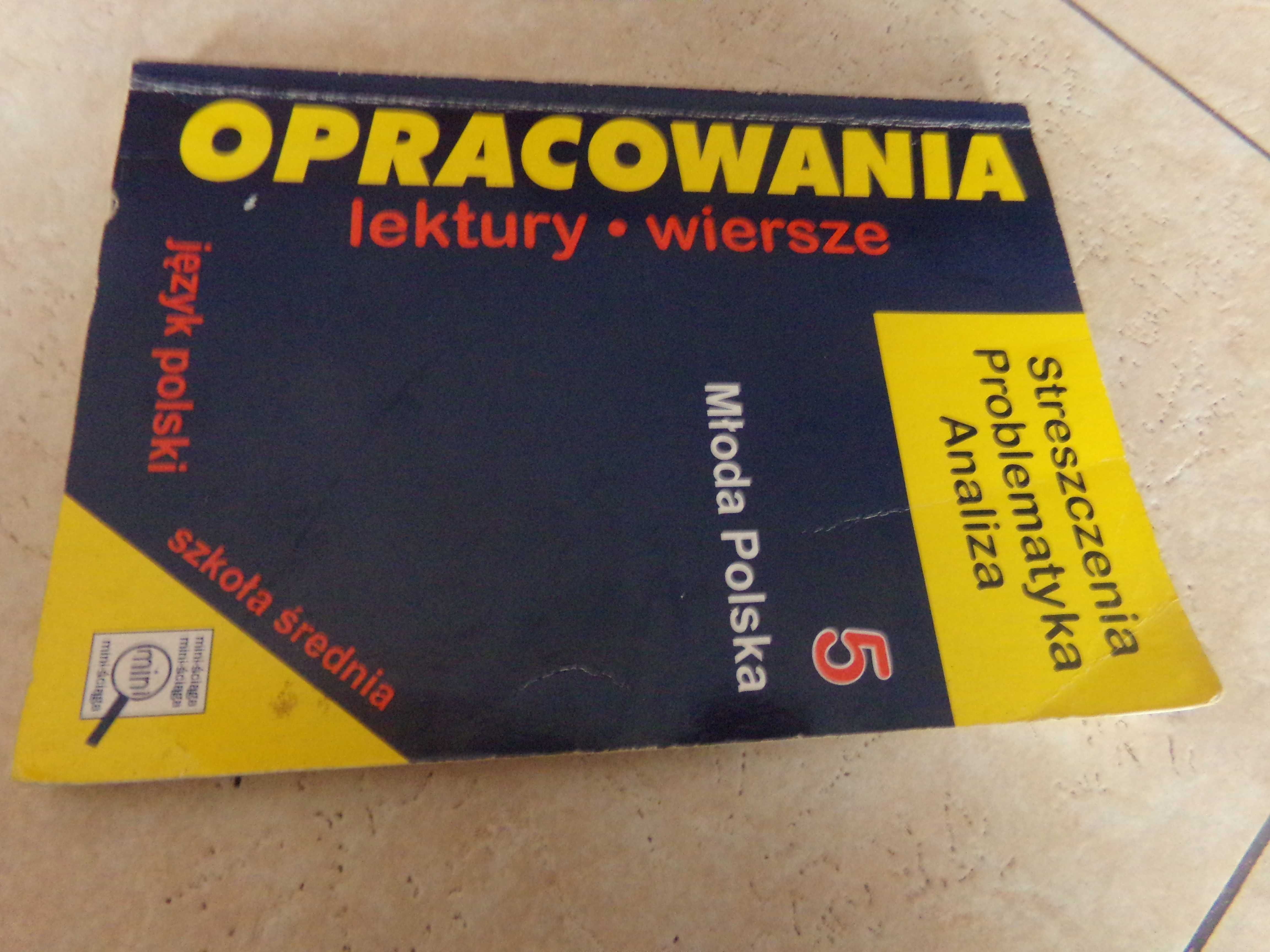 Opracowania lektury wiersze Młoda Polska