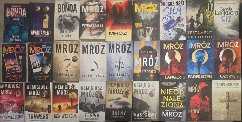 27 Książek zestaw - Remigiusz Mróz, Katarzyna Bonda i wiele wiecej