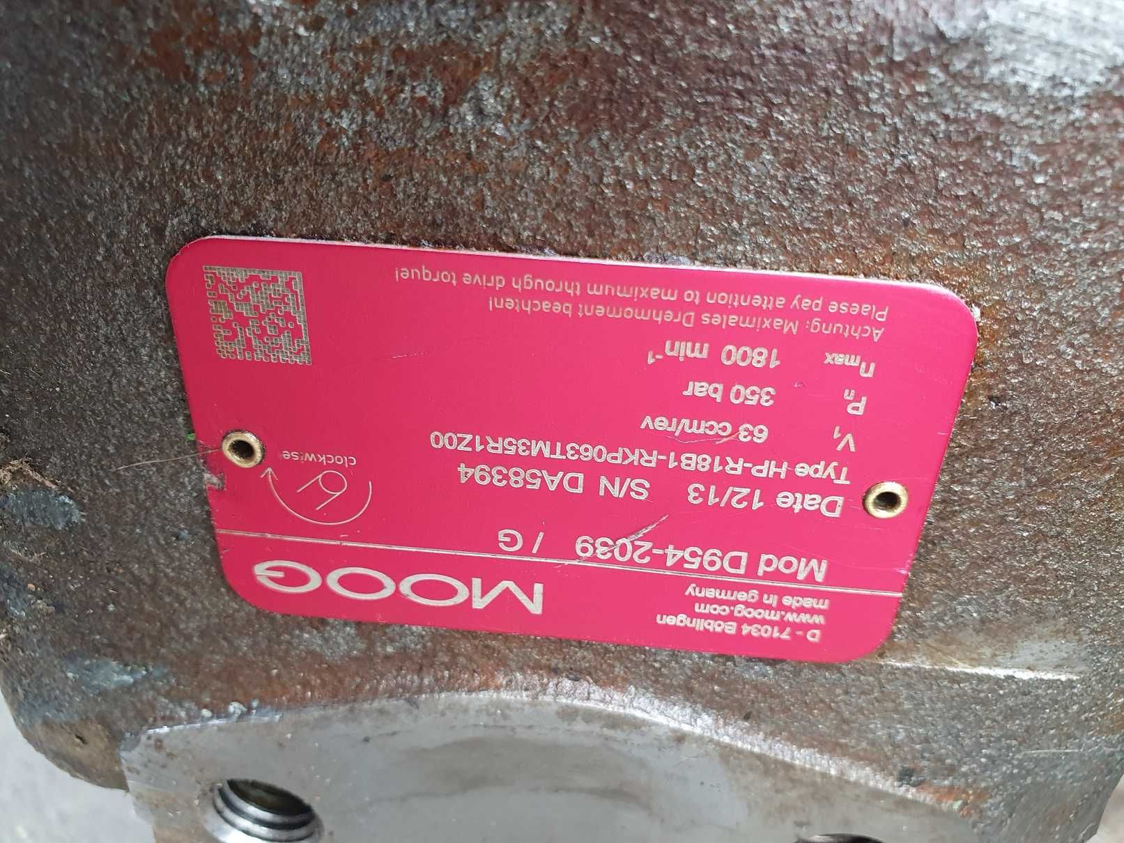 pompa hydrauliczna MOOG d 954- , 2030 / dD ciśnienie 350 bar