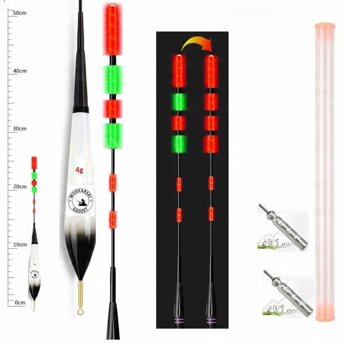 Spławik 4.0 g - 24 cm, Pogrubiana Antena + Dwie funkcje + 2x Bateria